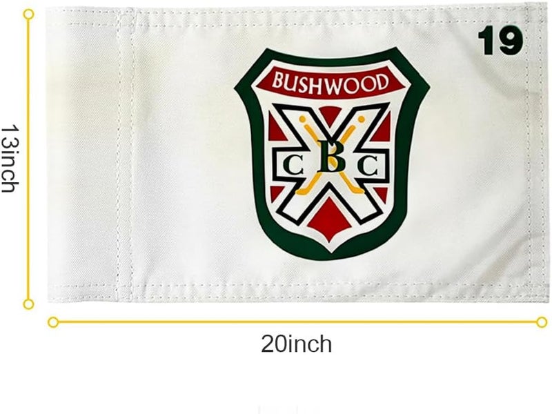 2BUT Golf Pin Flag, Bushwood Country Club, Green, 20"x13", Fade Resistant, Polyester/Nylon Blend, Golf Practice/ Course, Indoor/Outdoor - Image 2